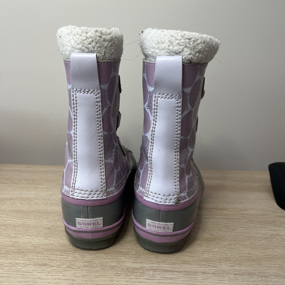 Sorel Yoot Pac Purple Snowflake Winter Boots Woman's Size 6 EUR 38 - Picture 4 of 9